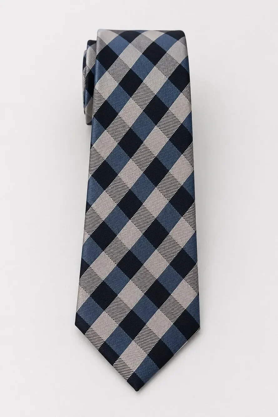 Banana Republic Blue Gray Plaid Men’s Tie